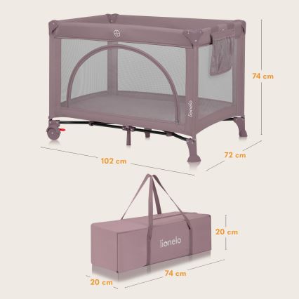 Lionelo - Reisebett LAURA Pink Nude