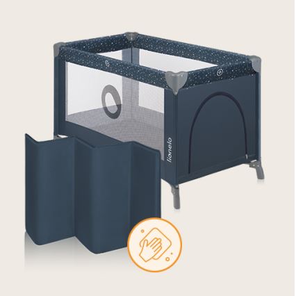 Lionelo - Reisebett STEFI Blau-Grau