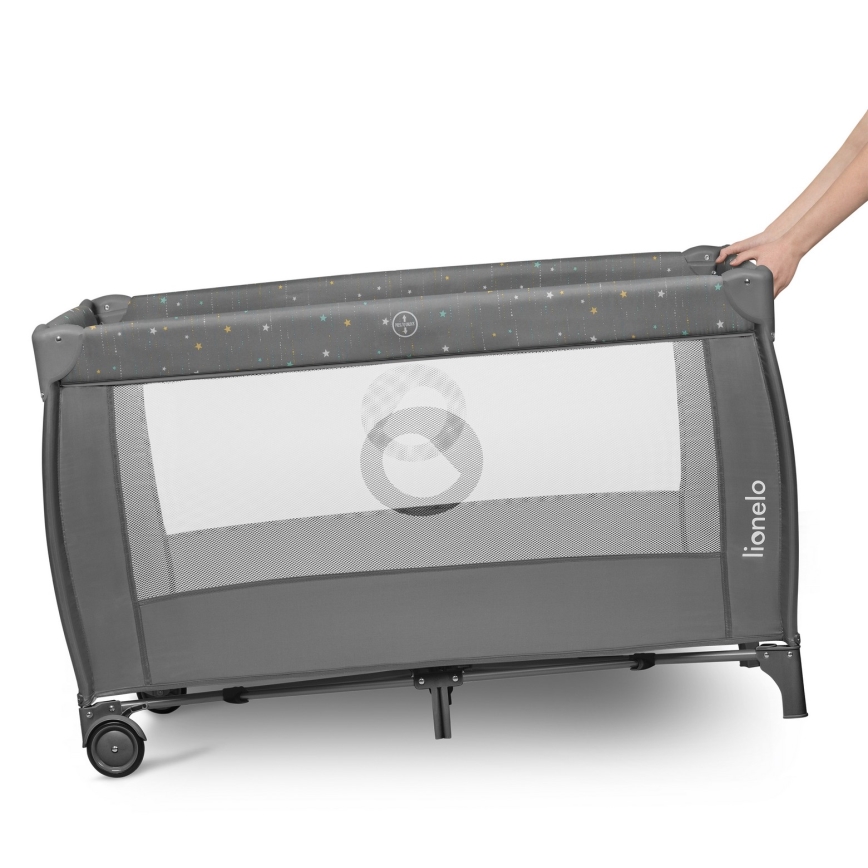 Lionelo - Reisebett STEFI PLUS Grau Multicolor