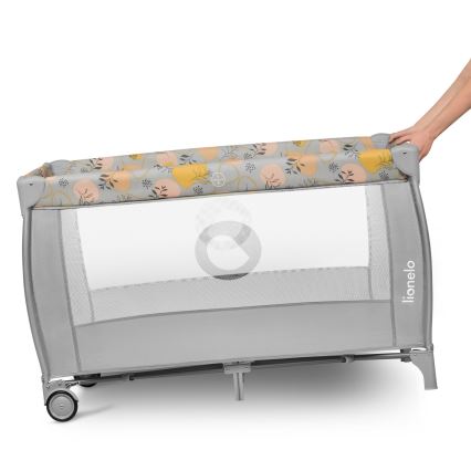 Lionelo - Reisebett STEFI PLUS Pink/Gelb