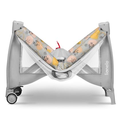 Lionelo - Reisebett STEFI PLUS Pink/Gelb