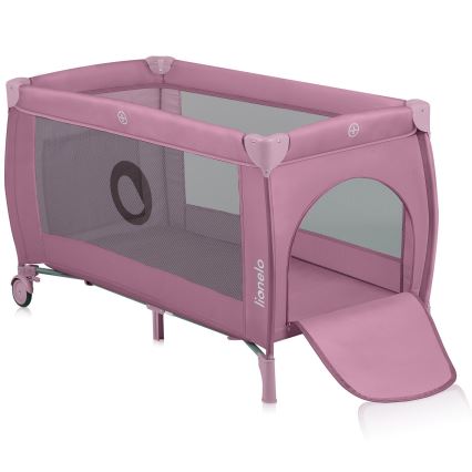 Lionelo - Reisebett STEFI PLUS Pink Magnolia