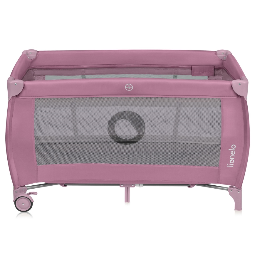 Lionelo - Reisebett STEFI PLUS Pink Magnolia