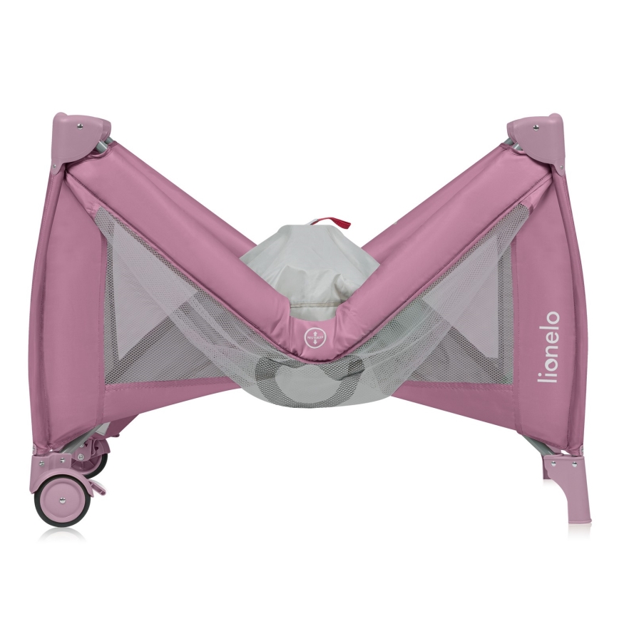 Lionelo - Reisebett STEFI PLUS Pink Magnolia