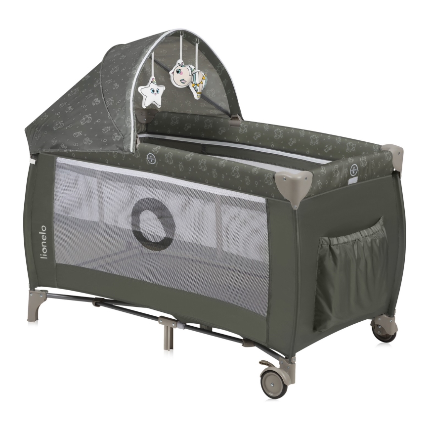 Lionelo - Reisebett SVEN PLUS Beige Olive