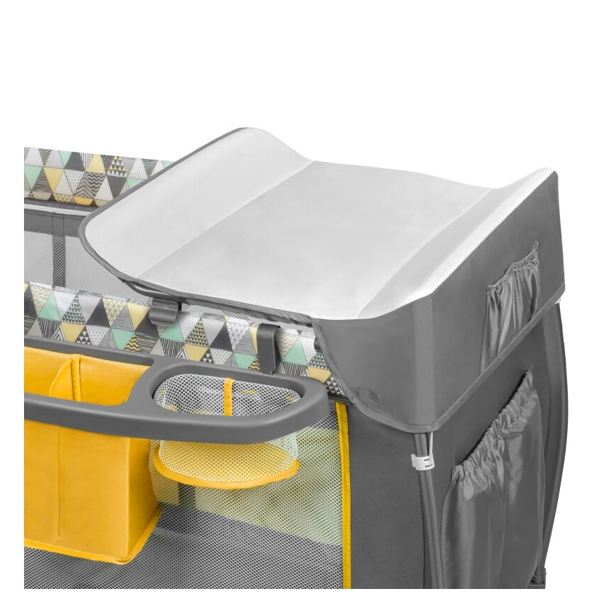 Lionelo - Reisebett SVEN PLUS grau/gelb