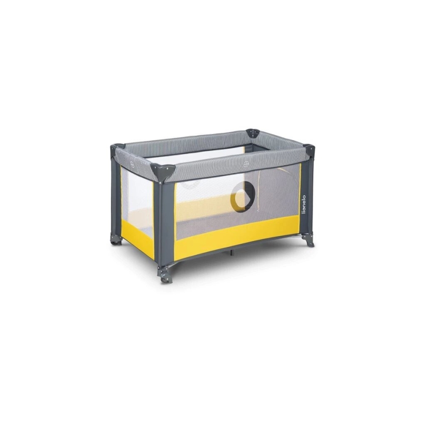Lionelo - Reisekinderbett STEFI grau/gelb