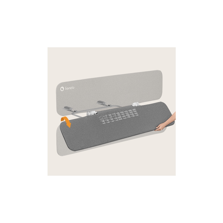 Lionelo - Sicherheitsgitter fürs Bett LORA XL, dunkelgrau