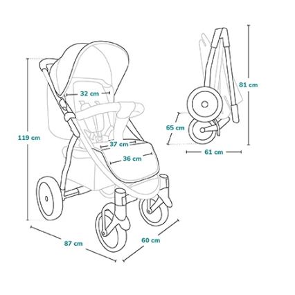 Lionelo - Sport-Kinderwagen ANNET TOUR Golden Moments