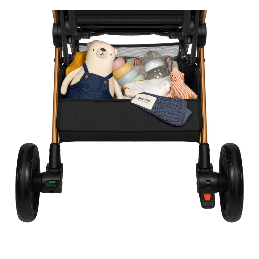 Lionelo - Sport-Kinderwagen CLOE schwarz/gold