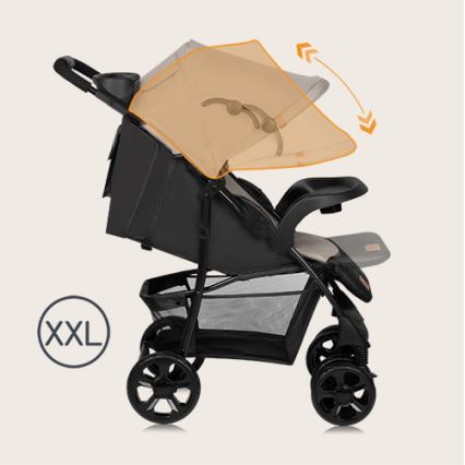 Lionelo - Sport-Kinderwagen EMMA PLUS beige/schwarz