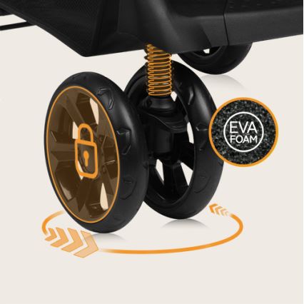 Lionelo - Sport-Kinderwagen EMMA PLUS beige/schwarz