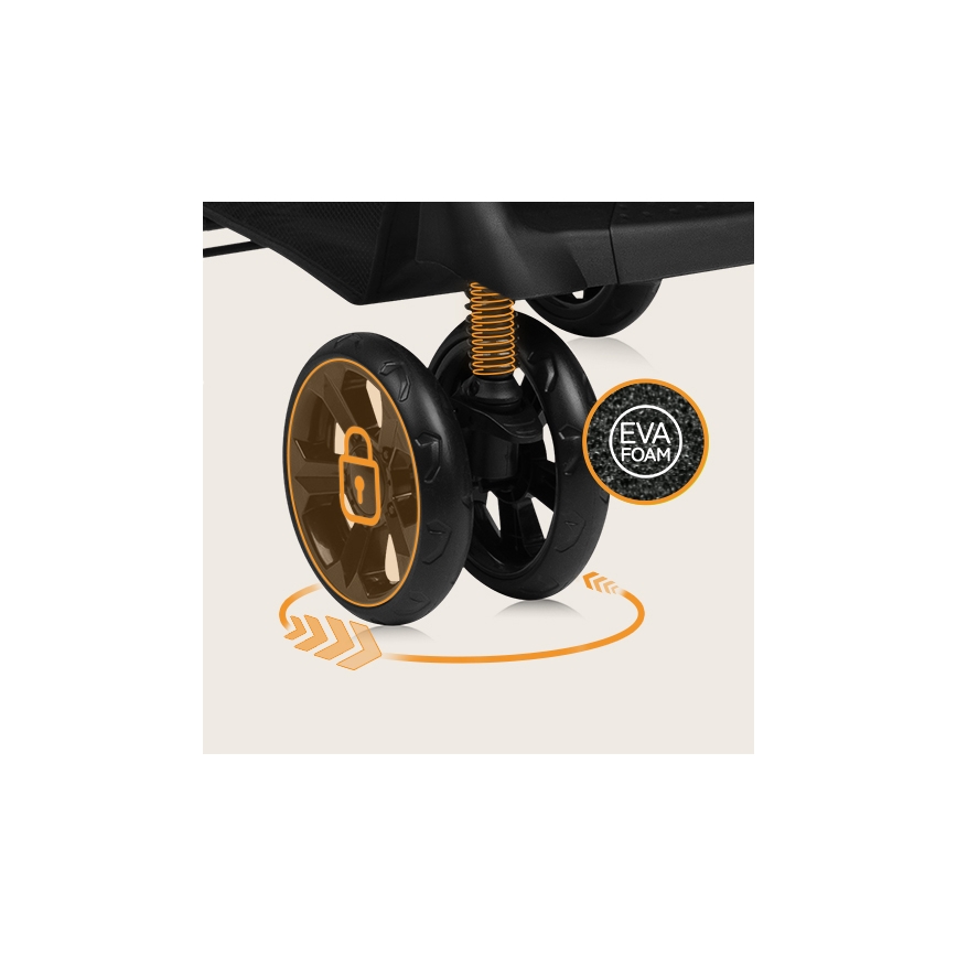 Lionelo - Sport-Kinderwagen EMMA PLUS beige/schwarz