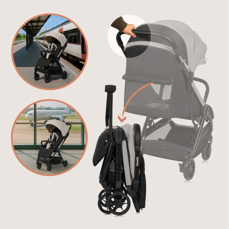 Lionelo - Sport-Kinderwagen JULIE AIR Sandbeige