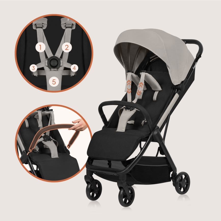 Lionelo - Sport-Kinderwagen JULIE AIR Sandbeige