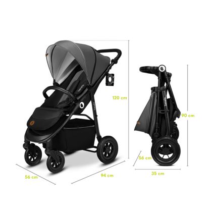 Lionelo - Sport-Kinderwagen NATT Black Onyx