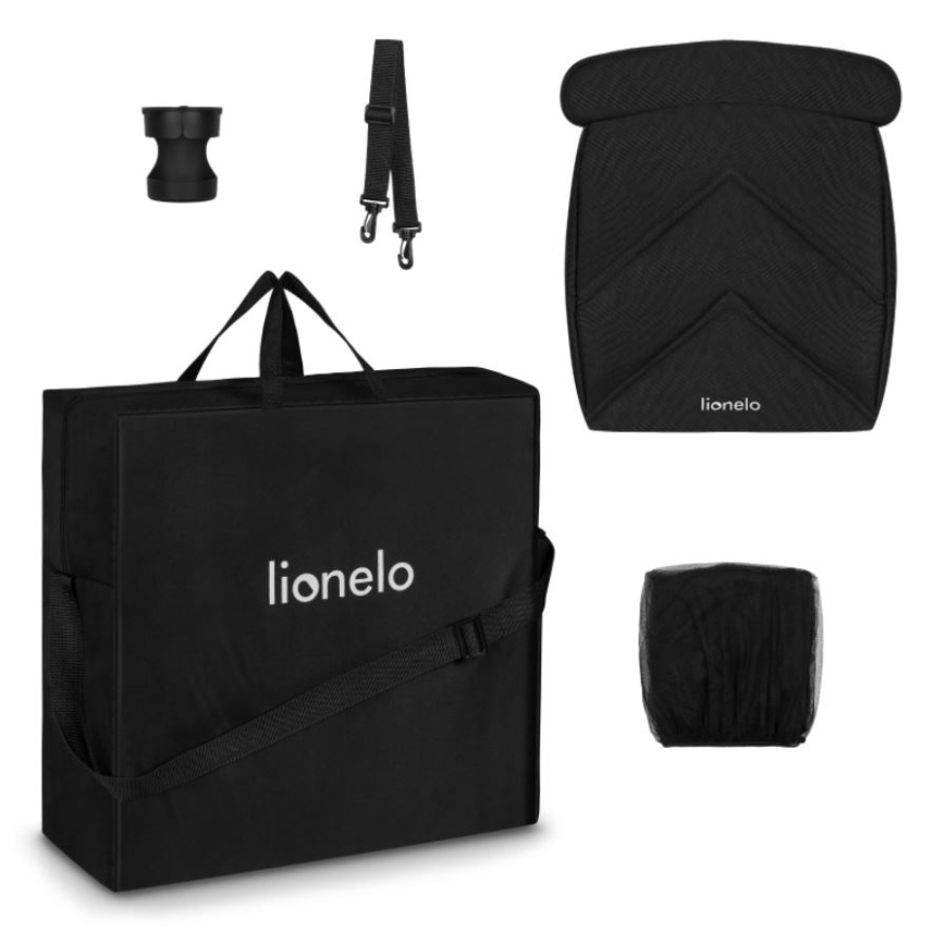 Lionelo - Sportkinderwagen CLOE schwarz/grau