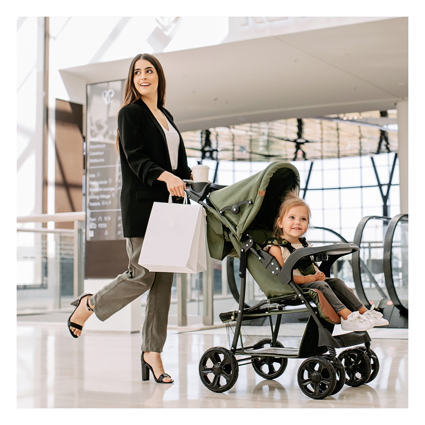 Lionelo - Sportkinderwagen EMMA PLUS grün/schwarz