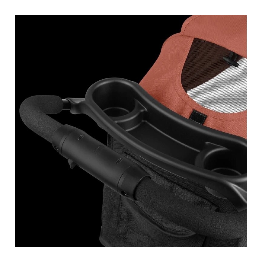 Lionelo - Sportkinderwagen EMMA PLUS ziegelrot/schwarz