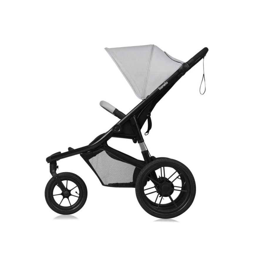 Lionelo - Sportlicher Kinderwagen AZURA schwarz/grau