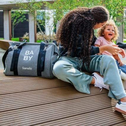 Lionelo - Wickeltasche für den Kinderwagen IDA Grey Concrete