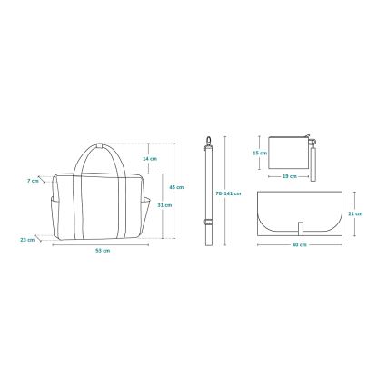 Lionelo - Wickeltasche für den Kinderwagen IDA Grey Concrete