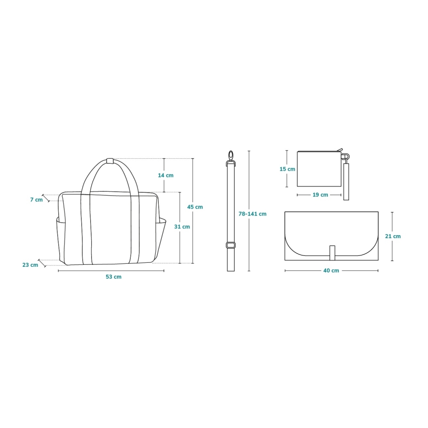 Lionelo - Wickeltasche für den Kinderwagen IDA Grey Concrete
