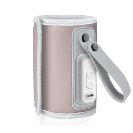 Lionelo - Wiederaufladbarer Flaschenwärmer THERMUP GO 18W/5V Babyrosa