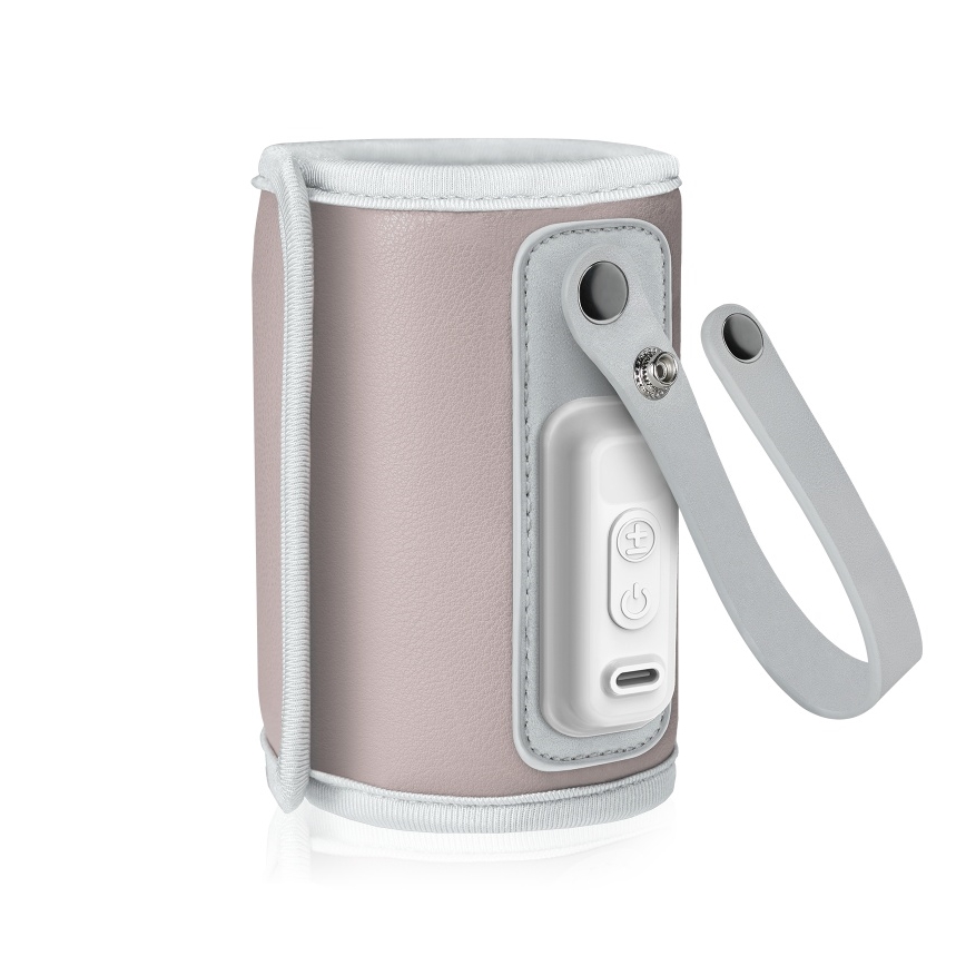 Lionelo - Wiederaufladbarer Flaschenwärmer THERMUP GO 18W/5V Babyrosa