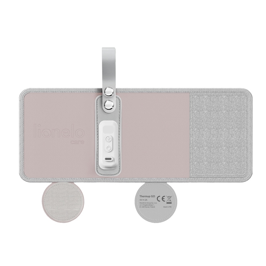 Lionelo - Wiederaufladbarer Flaschenwärmer THERMUP GO 18W/5V Babyrosa