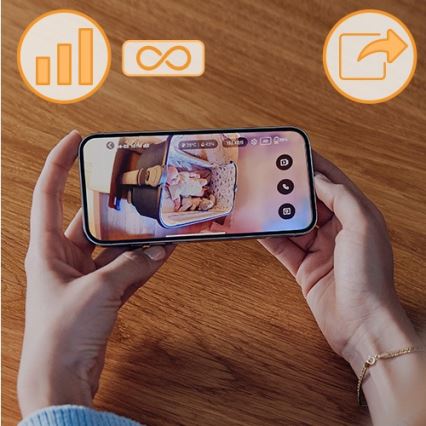 Lionelo - Wiederaufladbares Babyphone BABYLINE GO 5V 3350 mAh