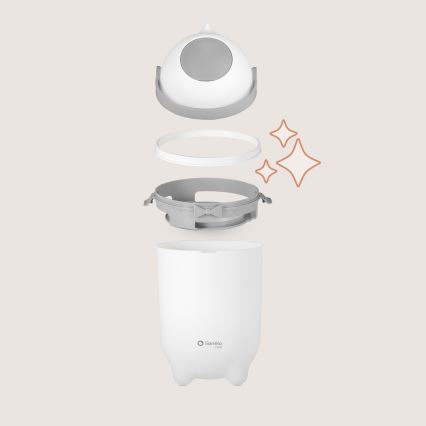 Lionelo - Windeleimer PUREBIN, 10 l, Weiß