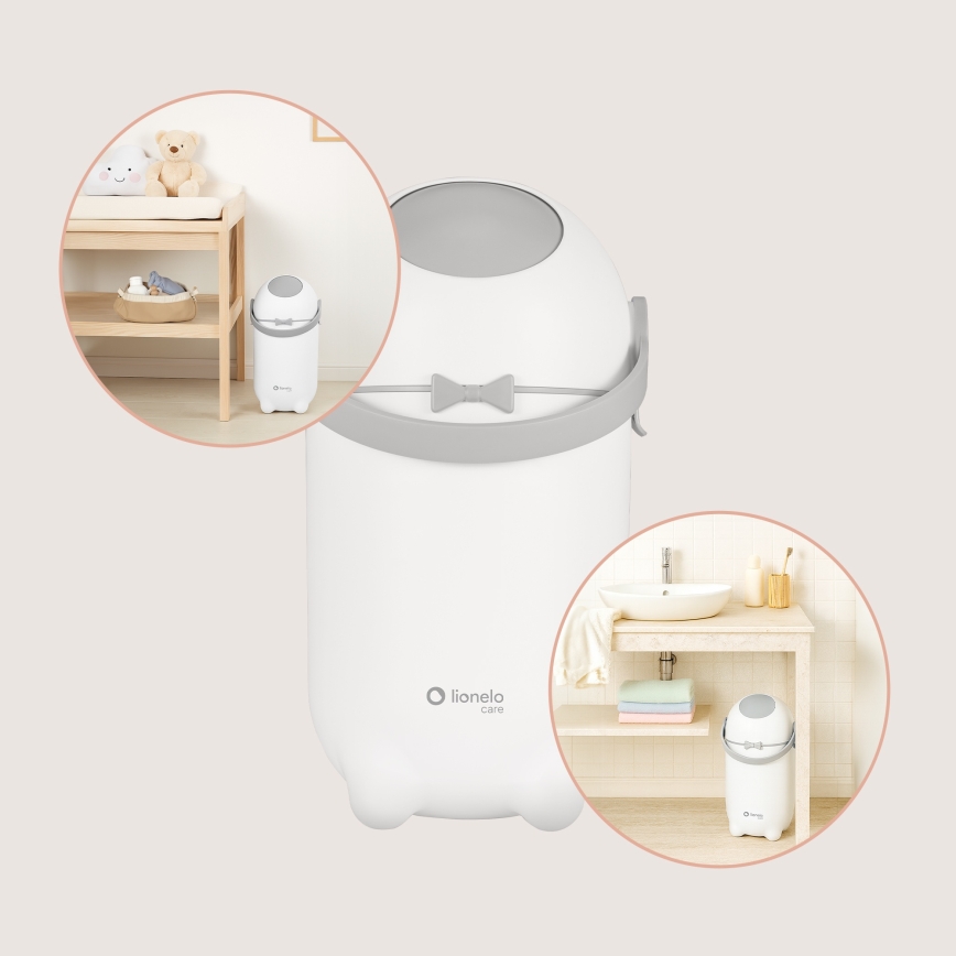 Lionelo - Windeleimer PUREBIN, 10 l, Weiß