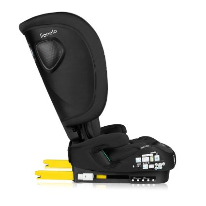 Lionelo - Zusammenklappbarer Kindersitz NELLY i-Size 76-150 cm Carbon-Schwarz