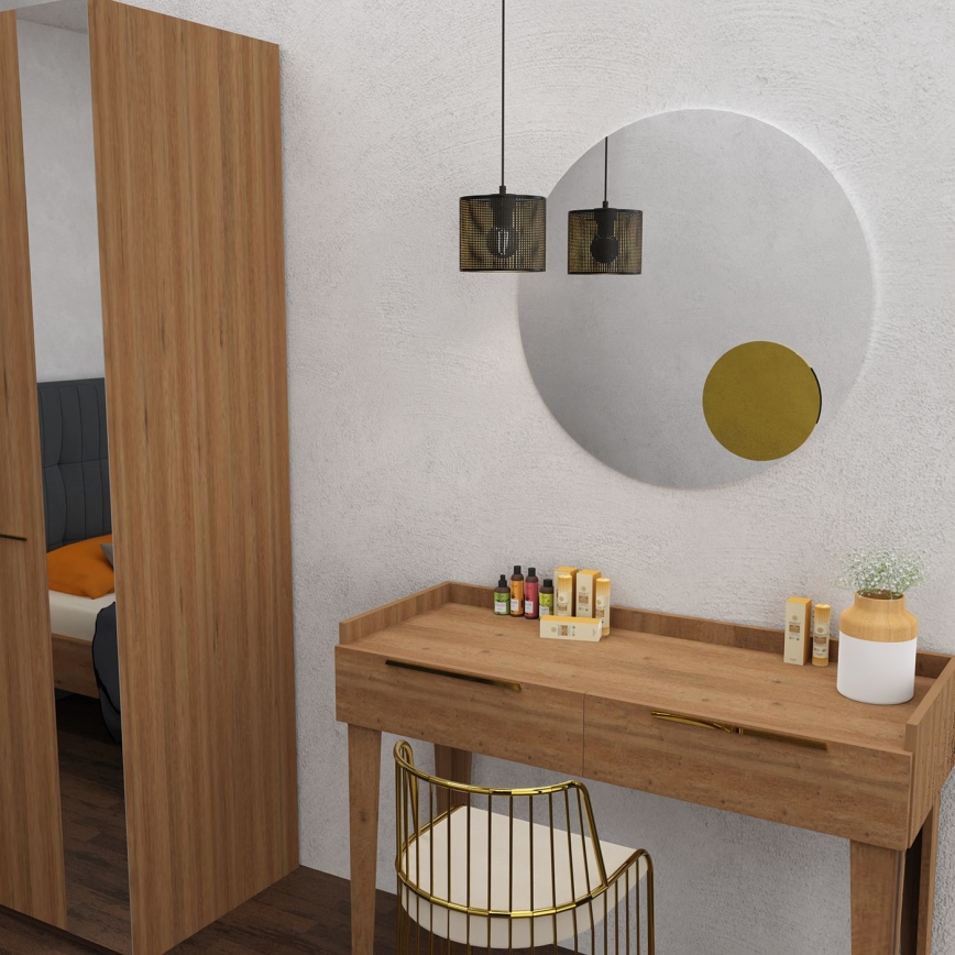 Deckenleuchte an Kabel LOFT SHADE 1xE27/60W/230V Ø 18 cm schwarz/gold