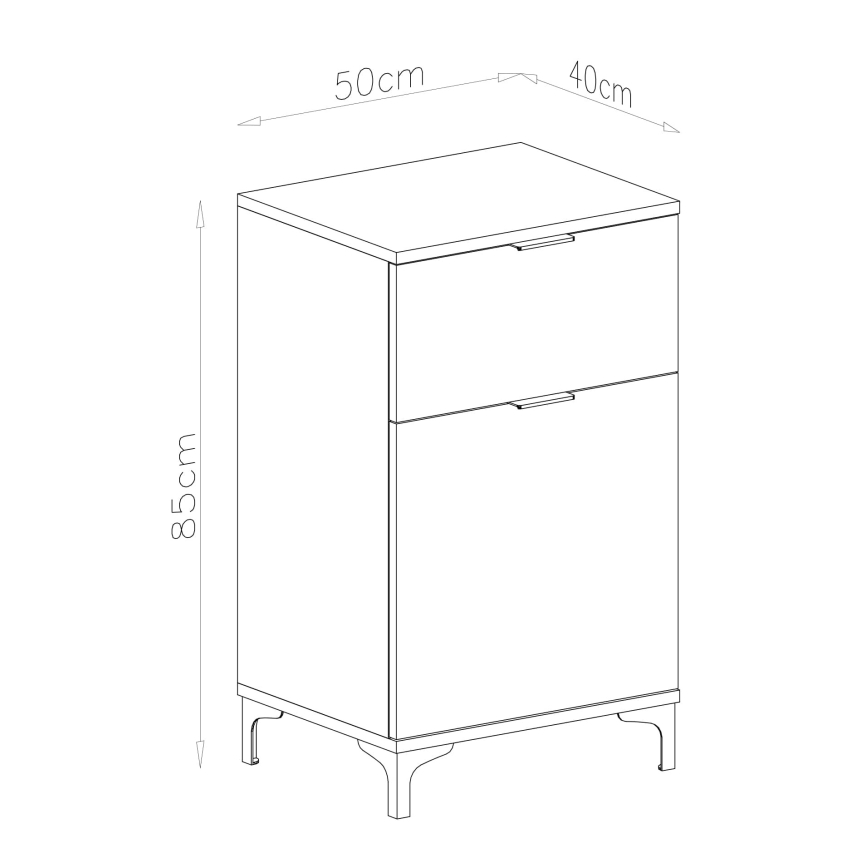 Schubladenschrank LORA Artisan-Eiche