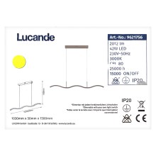 Lucande - Dimmbare LED-Hängeleuchte an Schnur BRAMA LED/42W/230V