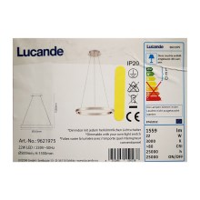 Lucande - Dimmbare LED-Hängeleuchte an Schnur LYANI LED/20,5W/230V