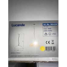 Lucande - Hängeleuchte an Schnur LOURENCO 3xE27/60W/230V