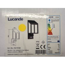 Lucande - LED-Solarwandleuchte mit Sensor TIMEO LED/3W/3,7V IP54