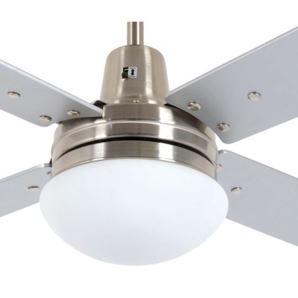 Lucci Air 210334 - Deckenventilator AIRFUSION QUEST 1xE27/60W/230V Holz/matt Chrom + Fernbedienung
