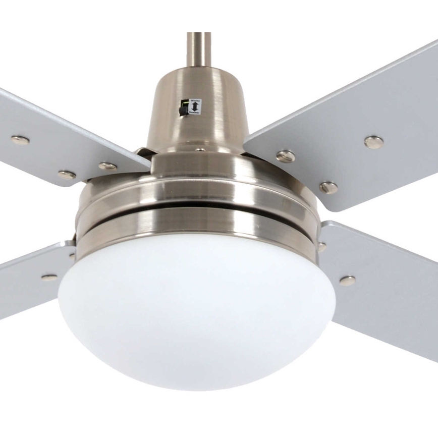 Lucci Air 210334 - Deckenventilator AIRFUSION QUEST 1xE27/60W/230V Holz/matt Chrom + Fernbedienung