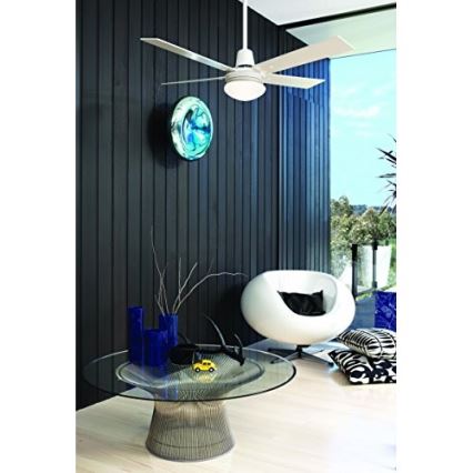 Lucci Air 210339 - Deckenventilator AIRFUSION QUEST 1xE27/60W/230V weiß/braun + Fernbedienung