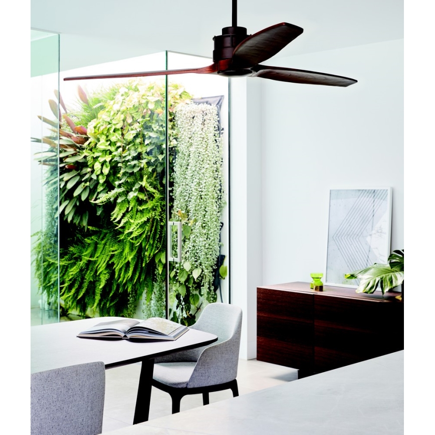 Lucci air 210507 - Deckenventilator AIRFUSION AKMANI Paulownia/Schwarz + Fernbedienung