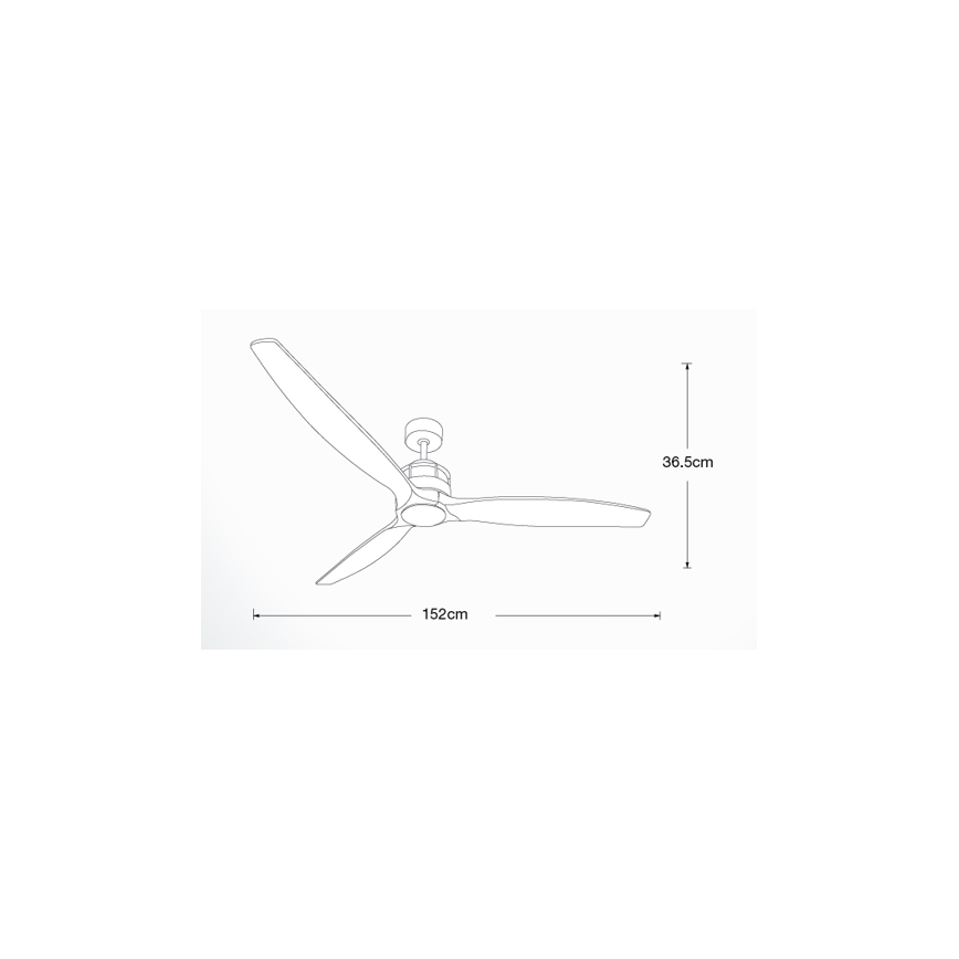 Lucci air 210507 - Deckenventilator AIRFUSION AKMANI Paulownia/Schwarz + Fernbedienung