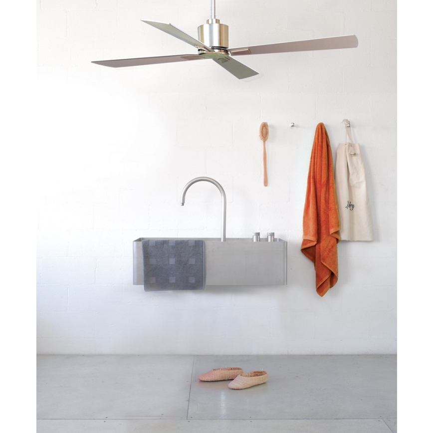 Lucci Air 210520 - Deckenventilator AIRFUSION CLIMATE Holz/mattchrom + Fernbedienung