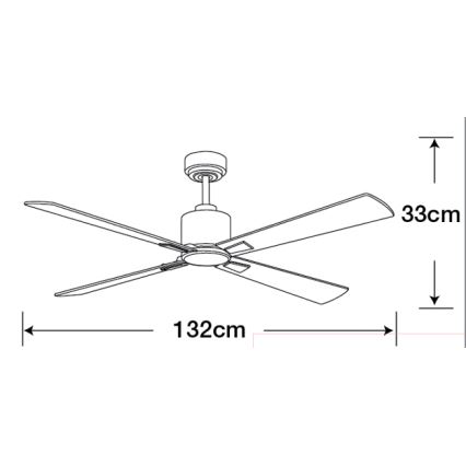 Lucci Air 210520 - Deckenventilator AIRFUSION CLIMATE Holz/mattchrom + Fernbedienung