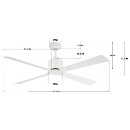 Lucci Air 210521 - Deckenventilator AIRFUSION CLIMATE Holz/weiß + Fernbedienung