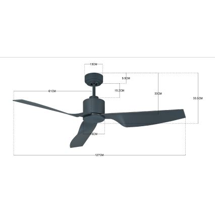 Lucci Air 210527 - Deckenventilator AIRFUSION CLIMATE II schwarz + Fernbedienung