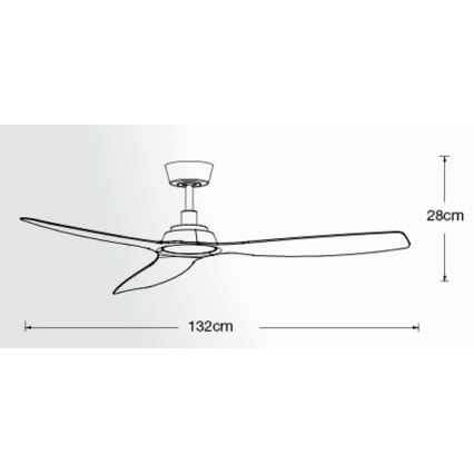 Lucci Air 210650 - Deckenventilator MOTO weiß + Fernbedienung